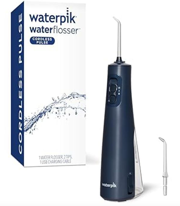 Waterpik Cordless Pulse Rechargeable Portable Water Flosser for Teeth, Gums