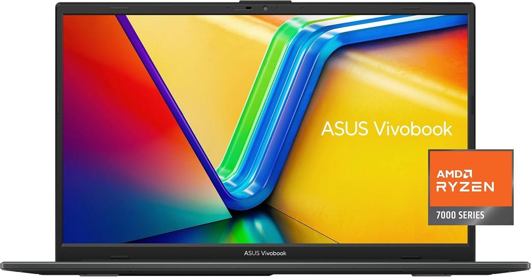 ASUS Vivobook Go 15.6 FHD Slim Laptop, AMD Ryzen 3 7320U Quad Core Processor, 8GB DDR5 RAM, 128GB SSD, Windows 11 Home, Fast Charging, Webcam Sheild, Military Grade Durability, Black, E1504FA-AS33