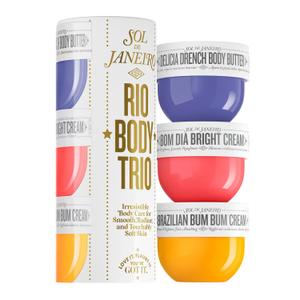 SOL DE JANEIRO Rio Trio Body Cream Discovery Set - Brazilian Bum Bum Cream, Delicia Drench Body Butter, Bom Dia Bright 50 ml (Missing Yellow Cream )