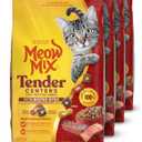 Meow Mix Tender Centers Basted Bites Dry Cat Food, Beef & Salmon Flavors, 3 Pound (Pack of 2), Crunchy Outside Meaty Inside,  BBD: 03/02/27