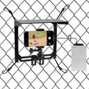 Cell Phone Fence Mount with Shade, Game Recording Mounting Kit Works with Gamechanger, iPhone, Mevo Start, Phones, and GoPro, for Recording Baseball,Softball and Tennis Games