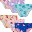 100% Cotton Girls Underwear Tagless Comfort Toddler Panties (Pack of 6) (Multicolor-cake/Icecream-a24)