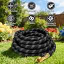 100 ft Flexible Garden Hose with 10 Spray Nozzle-Heavy Duty Superior Strength 96D Material Garden hoses -5-Layer PTE Latex Core - Lightweight Water hoses- Extra Strong Brass Connectors Garden hose