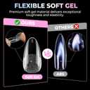 UNA GELLA Almond Nail Tips Medium 15 Sizes 300PCS Pre-Etched Gel Acrylic Nail Tips Almond Shape Easy Salon Press On Nails Long-Lasting Hold Full Cover Fake False Nails Snug Fit