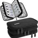 USB Flash Drive Case with Labels, Gifts for Men, USBs Case Organizer Holds 30 Pcs, USBs Storage Cases, USB Sticks Holder, Thumb Drive Cases, Fits for Samsung/Sandisk/Jump Drive, etc, Black