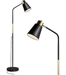 Adjustable Reading Floor Lamp,360°Rotatable Shade,3CCT LED Bulb Include,Black