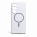 Strong Magnetic Silicone Case for Samsung Galaxy S25 Ultra, Soft Slim-fit Liquid Silicone Phone Case with Camera Cover, Vibrant Pink Color, Magnetic, Camera Protection, Soft Case