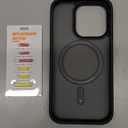 TORRAS Stronger Magnetic for iPhone 14 Pro Case, 12 FT Military Grade Drop Tested, Compatible with MagSafe, Slim Protective Matte Silicone for iPhone 14 Pro Phone Case, Translucent Back/Black Edge