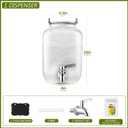 1 Gallon Drink Dispenser with Spigot 18/8 Stainless Steel Airtight & Leakproof Glass Sun Tea Jar with Anti-Rust Lids, Beverage Dispenser for Parties - Laundry Detergent Holder