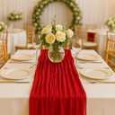 10FT Red Cheesecloth Table Runner 120 Inch Rustic Boho Gauze Cheese Cloth Table Runner for Wedding Baby Shower Bridal Shower Birthday Party Home Decorations
