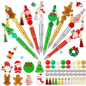 CZWZ 60Pcs Mini Multicolor Pen in One 4-in-1 Cute Pens Bulk for Kids, Ballpoint Pens for Birthdays and Children's Parties, Fun Pens Gifts Assorted Ink Kawaii Pen(Christmas)