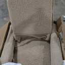 Babyletto Cali Flange Recliner and Swivel Glider in Chai Shearling, Greenguard Gold and CertiPUR-US Certified