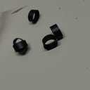 PATIKIL Silicone Rubber Bands Cable Ties 0.4", 50 Pcs Flat Rubber Elastic Band for Office Supplies Home Cord Wrapping, Black