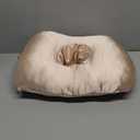 Piercing Pillow - Ear Piercing Pillow With Foam Plug, Adjust Shredded Memory Foam Picrcing Pillow For Side Sleepers, Donut Piliow For Ear With 4.5x4.5''Hole, Ergonomic Curved Design, Satin Champagne