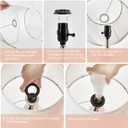 GyroVu 3 Color Temperature Adjustable Table Lamp, Ceramic Lamp Set of 2, Bedside Lamps with Rotary Swtich, Nightstand Lamp for Living Room Bedroom Office, Bulbs Included-Pink