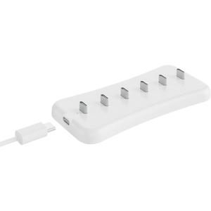 USB Under Cabinet Lighting Charging Station with 6 Type-c Charging Ports, Portable Motion Sensor Light Indoor Multi-Light Storage & Charging Base, Reduction in Recharge Duration