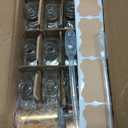 12 Pack 1 oz Clear Square Glass Perfume Spray Bottle, 30ml /1 oz Fine Mist Atomizer Spray Bottles Refillable, for Perfume, Essential Oil and Liqui (A/Clear)