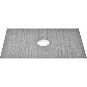 VEVOR Shower Curb Kit, 48"x72" Shower Pan Kit with 6.3" Central Drain, Lightweight EPS Shower Installation Kits with 2 Waterproof Cloths, Shower Pan Slope Sticks Fit for Bathroom