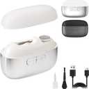 Electric Nail Clipper, 3-in-1 Automatic Nail Trimmer with Polishing & LED Light, Nail Scraps Storage, Portable Smart Nails Clipper for Seniors, Adults, Kids (Silver)