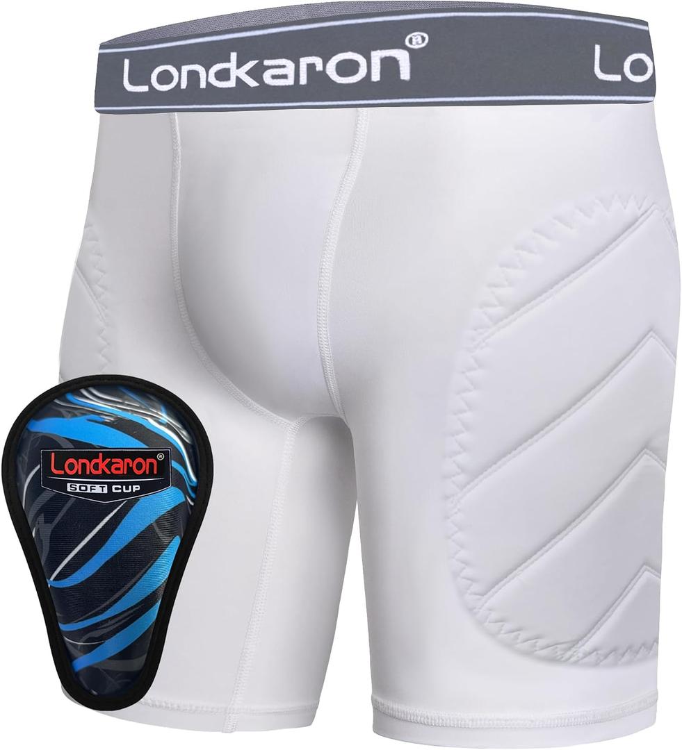 Youth Boys Padded Sliding Shorts with Soft Protective Cup for Baseball & Football, Small