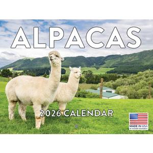 Alpaca Calendar 2026 Monthly Wall Calender 12 Month | American Made In The USA