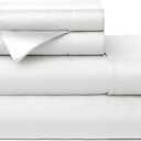 Cosy House Collection 100% Rayon Derived from Bamboo Bed Sheet Set - Cooling, Breathable, Silky Soft 4-Piece Deep Pocket Bedding Set (Full, White)