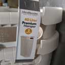 Mind Reader 40L Slim Laundry Hamper with Lid, Narrow Clothes Baskets, Set of 2, Ivory