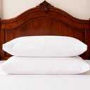 Thick Bed Pillows Standard Size Set of 2 Hotel Collection Soft Down Alternative Supportive Pillow for Back Stomach Side Sleeper White 20x26 inches
