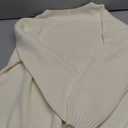 Womens Oversized Sweaters Loose Solid Casual Long Sleeve Mock Neck Knitted Jumper Tops (L,41#white)