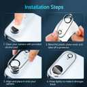 ivoler 4-Pack Camera Lens Protector for iPhone Air 6.5'' Screen Protector Tempered Glass[Case Friendly][New Rersion],for iPhone 17 Air Scratch-Resistant,Clear+Black Circle (Transparent)