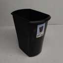 Sterilite 3 Gallon Rectangular Wastebasket, Small Plastic Trash Can for The Bathroom, Bedroom, Dorm Room or Home Office, Black, 6-Pack