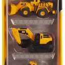 CAT Construction Toys CAT Construction Die Cast Metal 3 Pack Vehicles - Steam Roller/Excavator/Wheel Loader for Ages 3+
