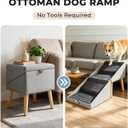 2-in-1 Ottoman Dog Ramp for High Beds, 18.5 Inch Height