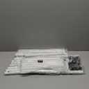 Buzowruil Metal Rolling Clothing Rack Adjustable Freestanding Garment Organizer with Wheels, Space-Saving Design for Home, Closet, Office, or Retail, White