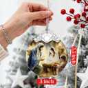3 x Christian Gifts: Nativity Scene Christmas Ornaments (Religious Christmas Decorations) | Christian Holiday Decor, Holy Family Ornament, Religious Gifts, Baptism Gift & Unique Faith Festival Gift