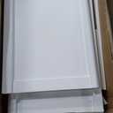 HOUSUIT White Dresser with 5 Drawers, Tall Chest of Drawers, 5 Drawer Dresser with Deep Space, Wood Storage Cabinet for Living Room, Hallway, Office, White