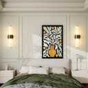 KSRYSZCQ Gold Wall Sconces Set of 2 Modern Indoor Dimmable Hardwired Wall Light with Acrylic Lampshade 18W Led Wall Lights for Bathroom Living Room Bedroom Hallway