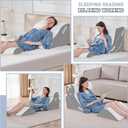 Yojoker 4PCS Orthopedic Bed Wedge Pillow Set for Sleeping, Post Surgery Foam Pillow for Body, Back and Leg Pain Relief, Triangle Adjustable Support Pillow - Acid Reflux, Anti Snoring & GERD Sleeping