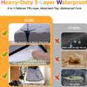 Waterproof Dog Bed for Crate - Outdoor Dog Crate Bed for Small Dogs, Orthopedic Crate Bed for Small Dogs with Egg Crate Foam, Anti-Slip, Reversible & Washable Cover, 23" x 17", Gray