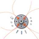 Terre Products - 4 Way String Trimmer Head Replacement, Compatible with Popular Brands Stihl, Ryobi, Husqvarna, Echo, Honda, Makita, and More, Accepts Line Sizes .05 Inch to .095 Inch