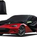 Car Cover Waterproof All-Weather,Outdoor Full Exterior Car Covers for Automobiles Coupe (Length up to 165 inch) with Windshield Sun Shade Universal Fit MX-5(Miata),Honda S2000 Z3,etc