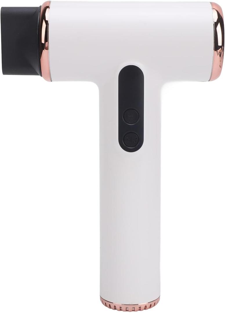 Cordless Hair Dryer, USB Rechargeable Portable Hair Dryer with 3 Adjustable Gears, Digital Display Screen, Haircare Nozzle, for Home School