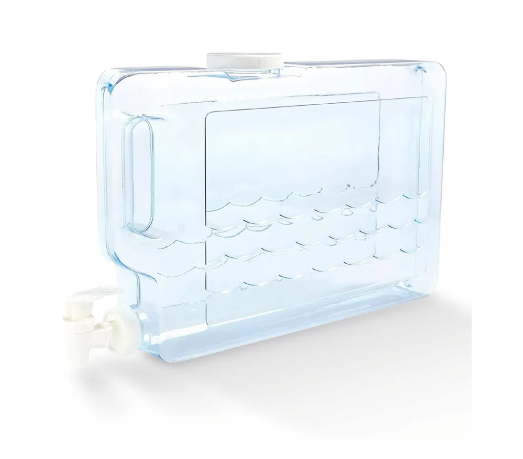 Arrow Home Products Slimline Drink Dispenser for Fridge, 1.25 Gallons - Plastic Beverage Dispenser with Spigot for Easy Dispensing - USA Made, BPA Free Plastic - Convenient Handle, Easy-Pour Spout