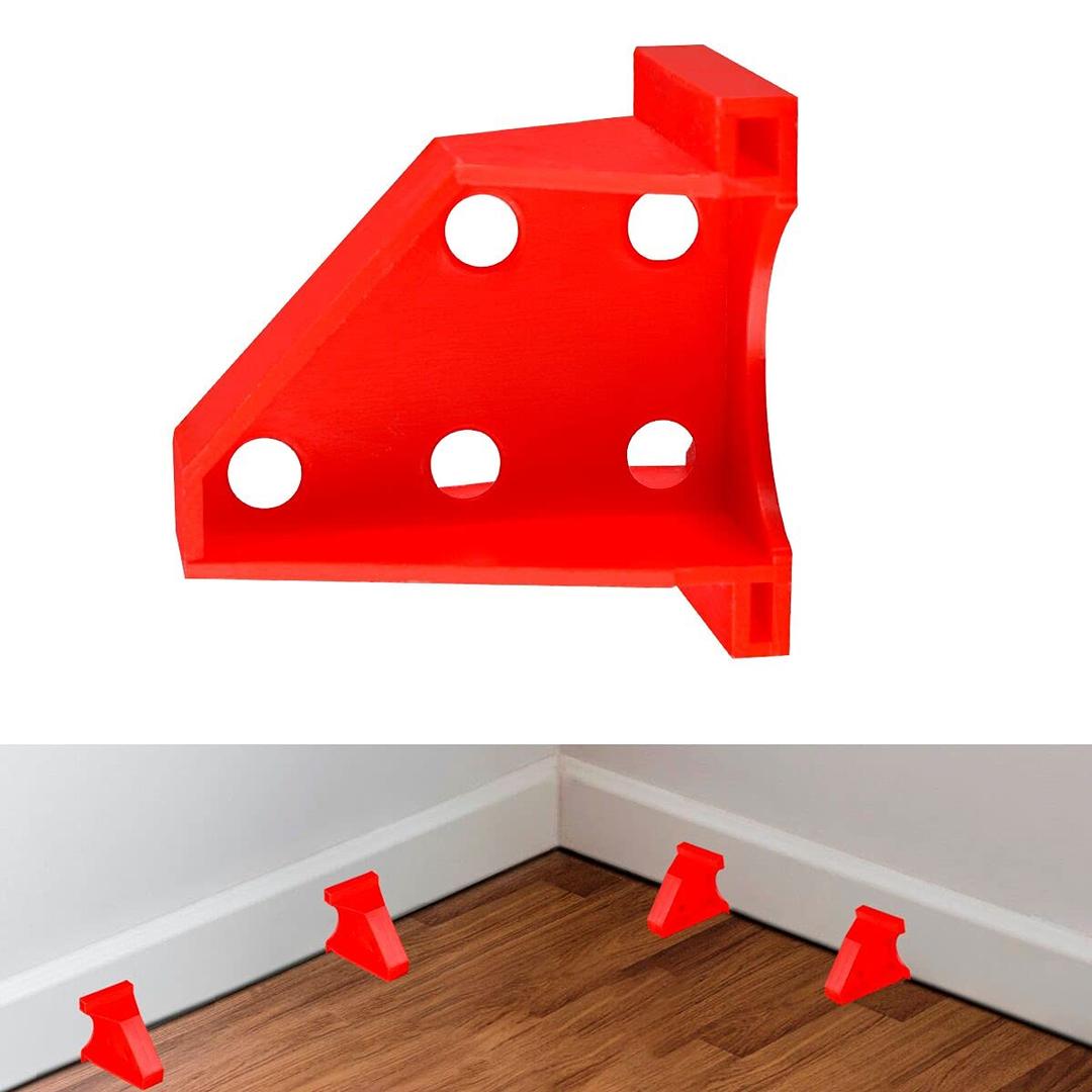 Professional Flooring Spacers Set for Laminate, Vinyl Plank, Hardwood Floors - Precision 1/4" & 1/3" Gaps - Durable Reusable Floor Installation Tools - Easy to Use(20, RED, 1/4 & 1/3)