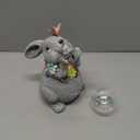 MININOVA Solar Garden Decor Lights Rabbit Statue with Bubble Ball Waterproof Decorations Cute Bunny Figurine for Outside Spring Yard Housewarming Mother Gifts for Women (Stone)