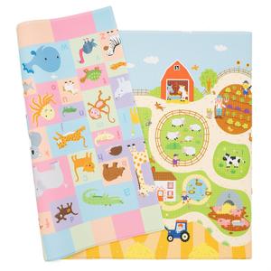 Baby Care Play Mat (Medium, Playful - Busy Farm) 73 x 49 Original One-Piece Reversible Rollable Waterproof Play Mat for Infants, Babies, Toddler, and Kids