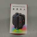 Switch 2 Joycon Charger with 9 RGBs, Switch 2 Controller Charger with Magnetic & Bi-Directional Design, 4 in 1 Joycon 2 Charging Dock Station Stand with Cable for Joy-Con 2 Accessories (Black)