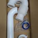 Flexible P Trap for Bathroom Sink, Flex Drain Pipe for Bathroom Sink Drain Kit and Kitchen Sink Drain Kit, 1-1/2" or 1-1/4" Expandable Sink Trap, Slip Joint or Direct Connection 1/2 Inch P Trap Kit