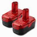 2Pack 3.0Ah 20V Battery with Charger Replacemen for Dewalt 20V Battery DCB202 DCB203 DCB204 DCB205 DCB206 DCD/DCF/DCG Series Tools