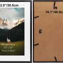 Giftgarden 16x22 Picture Frame Set of 4, 16x22 Frames Matted to 12x18 Pictures for Wall Hanging, Black